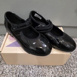 Girls Black Stelle Tap Dance Shoes Size 11ML